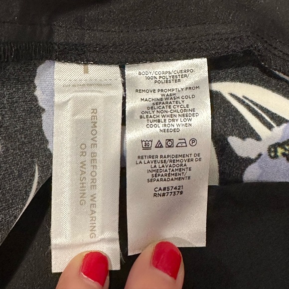 Ann Taylor wide leg high rise floral pants poppy print size 4 - Picture 10 of 14